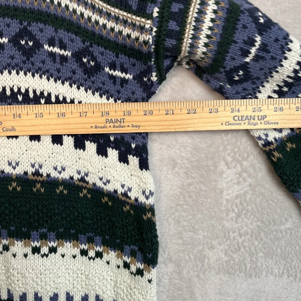 Vintage Lake Harmony Chunky Knit Sweater XL L‎ Grandpa Nordic Fair Isle USA 90s